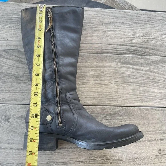 Timberland Boots Women 7.5M Black Leather Waterproof Knee High Riding SOLD OUT - Picture 9 of 16